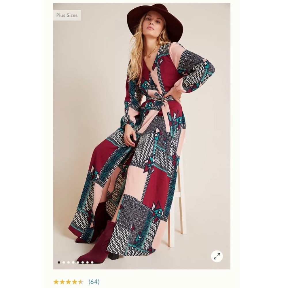 NWT Virginia Wrap Maxi Dress - S